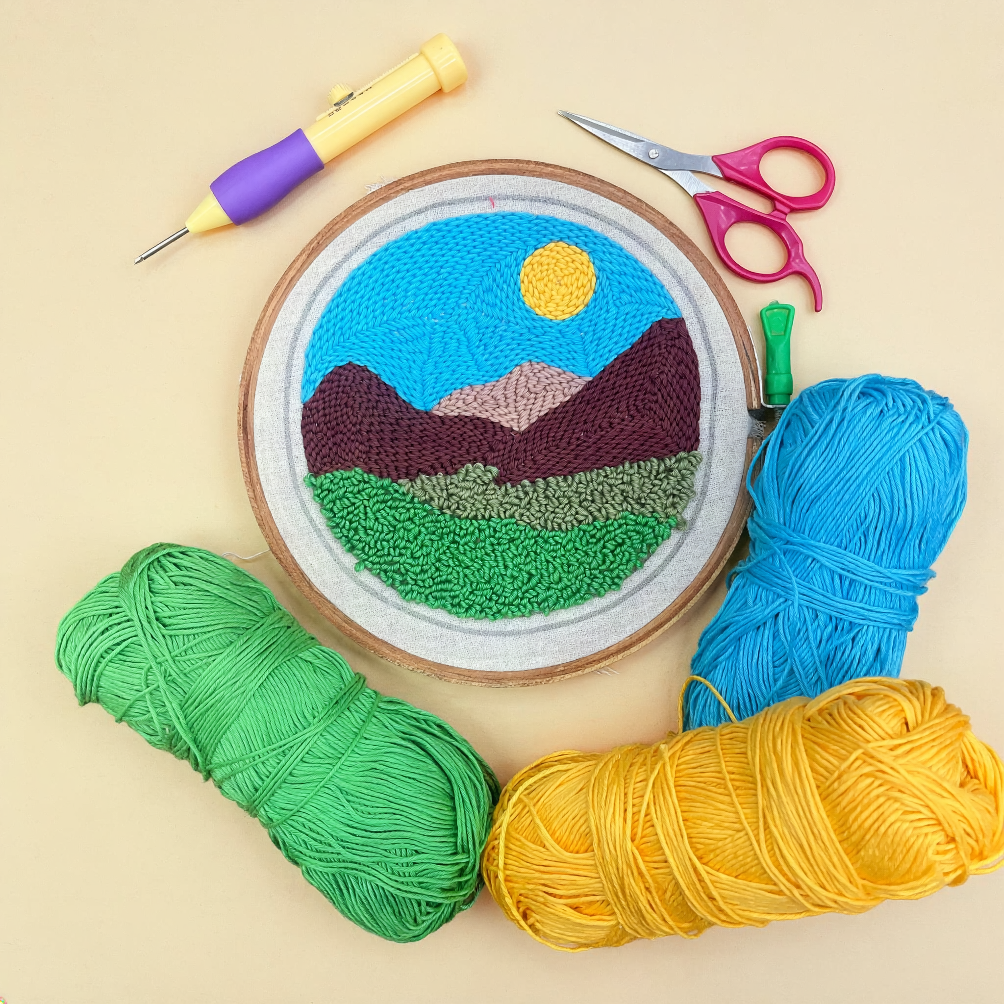 Soul Wave Mountain Escape punch needle kit India