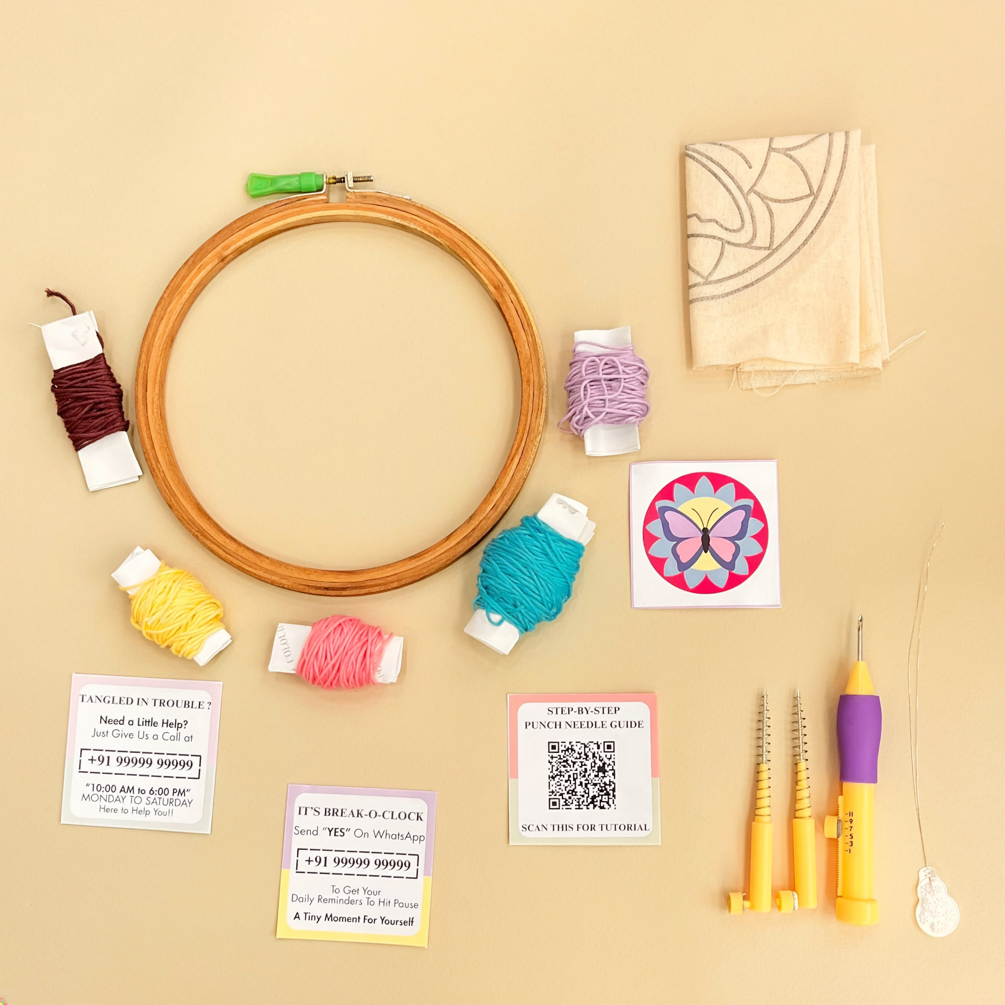 Soul Wave punch needle kit contents everything included India